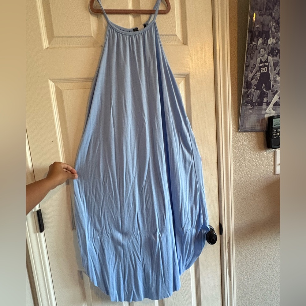 Elegant Blue Maxi Dress